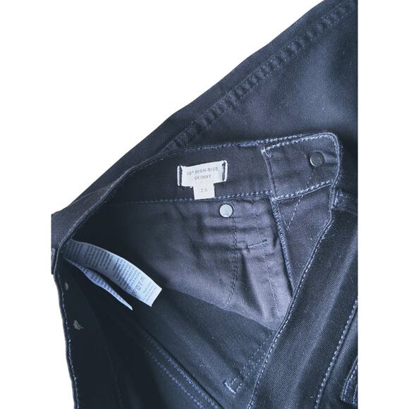 Madewell 10” High Rise Skinny Jeans Size 28 Black Denim Edgy Quiet Luxury Goth - Picture 5 of 7